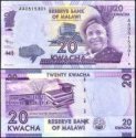 20 Kwacha Malawi 2012, P57a stav UNC