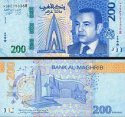 *200 Dirhamov Maroko 2023, P82 Bank Al Maghrib UNC