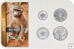 Sada 4 ks mincí Burundi 1-50 Francs 1976-2013 v blistri
