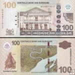 *100 Dolárov Surinam 2012-20, P166 UNC