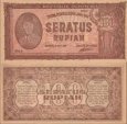 *100 Rupií Indonézia 1947, P29 UNC