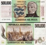 *500 000 Pesos Argentína 1980-83, P309 UNC