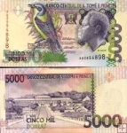 5000 Dobras Svätý Tomáš a Princov ostrov 2013, P65d UNC