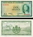 *10 frankov Luxemburgsko 1954, P48a UNC