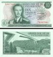 *10 frankov Luxemburgsko 1967, P53a UNC
