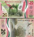 *20 Pesos Mexiko 2021-23, P132 pamätná polymer UNC