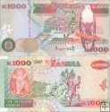 *1000 Kwacha Zambia 1992-2003 P40 UNC