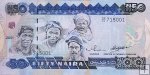 *50 Naira Nigéria 1991-2005, P27 UNC