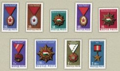 Známky Maďarsko 1966, civilné vyznamenania, razítkovaná séria - Kliknutím na obrázok zatvorte -