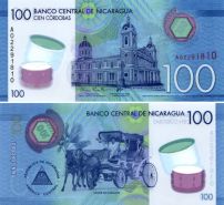 *100 Córdobas Nikaragua 2015, polymer P212 UNC - Kliknutím na obrázok zatvorte -