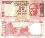 *20 Rupií India 2012-18, P103 UNC - Kliknutím na obrázok zatvorte -