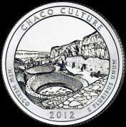 25 Centov USA 2012S Chaco Culture - Kliknutím na obrázok zatvorte -