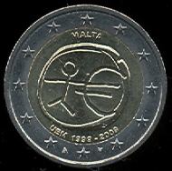 *2 Euro Malta 2009, 10. výročie HMÚ - Kliknutím na obrázok zatvorte -