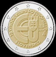 *2 Euro Slovensko 2014, 10. výročie vstupu do EÚ - Kliknutím na obrázok zatvorte -