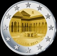 *2 Euro Španielsko 2011, Leví dvor v Granade - Kliknutím na obrázok zatvorte -