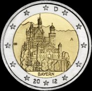 *2 Euro Nemecko 2012 D, Spolková krajina Bavorsko - Kliknutím na obrázok zatvorte -