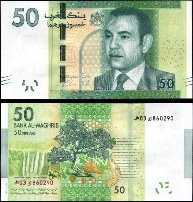 *50 Dirhamov Maroko 2012 (2013), P75 UNC - Kliknutím na obrázok zatvorte -