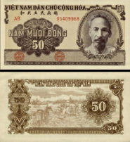 *50 Dong Vietnam 1951, P61b XF - Kliknutím na obrázok zatvorte -