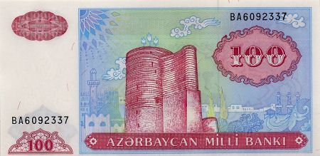 *100 Manat Azerbajdžan 1993, P18 UNC - Kliknutím na obrázok zatvorte -