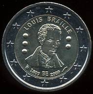 *2 Euro Belgicko 2009, L.Braille - Kliknutím na obrázok zatvorte -