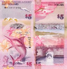 *5 dolárov Bermudy 2009, P58 UNC - Kliknutím na obrázok zatvorte -