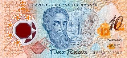 *10 Reais Brazília 2000 polymer P248 UNC, Pedro Álvares Cabral - Kliknutím na obrázok zatvorte -
