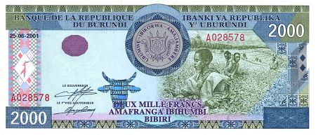 *2000 Frankov Burundi 2001, P41 UNC - Kliknutím na obrázok zatvorte -