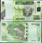 *1000 Frankov Kongo Dem.Rep. 2005 (2012-13), P101 UNC - Kliknutím na obrázok zatvorte -