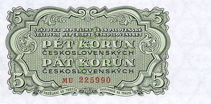 *5 Kčs I. Päť korún Československo 1953, P80a UNC - Kliknutím na obrázok zatvorte -