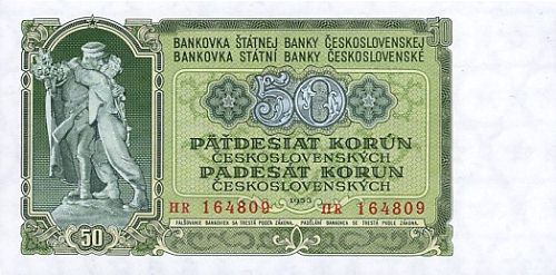 *50 Kčs I. Päťdesiat korún Československo 1953, P85b UNC - Kliknutím na obrázok zatvorte -