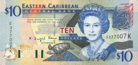 *10 Dolárov Saint Kitts 2003, P43k UNC - Kliknutím na obrázok zatvorte -