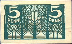 *5 Penni Estónsko 1919 AU - Kliknutím na obrázok zatvorte -