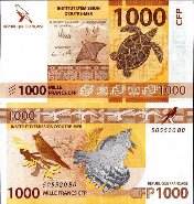 *1000 Frankov Francúzska Polynézia 2014-2019, P6 UNC - Kliknutím na obrázok zatvorte -