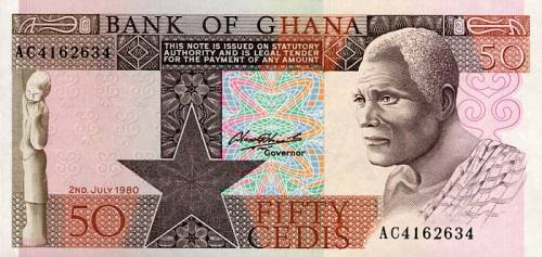 *50 Cedis Ghana 1980, P22b UNC - Kliknutím na obrázok zatvorte -