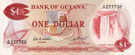 *1 Dolár Guyana 1989, P21f UNC - Kliknutím na obrázok zatvorte -