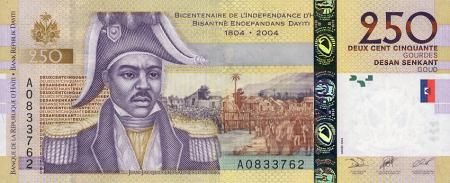 *250 haitských gourdes Haiti 2004-16, P276 UNC - Kliknutím na obrázok zatvorte -