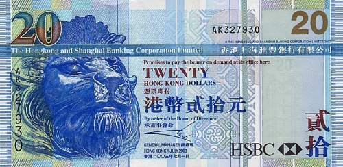 *20 hongkongských dolárov HongKong 2009, P207 UNC - Kliknutím na obrázok zatvorte -