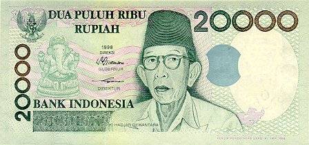 **20 000 Rupií Indonézia 1998/2001 - Kliknutím na obrázok zatvorte -