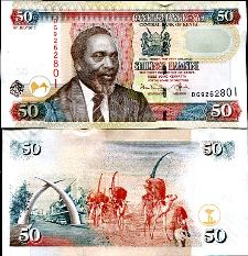 *50 keňských šilingov Keňa 2003-10, P47 UNC - Kliknutím na obrázok zatvorte -
