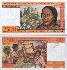 *2500 frankov Madagaskar 1998, P81 UNC - Kliknutím na obrázok zatvorte -