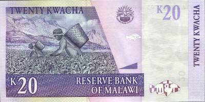 *20 Kwacha Malawi 2006 P52c UNC - Kliknutím na obrázok zatvorte -