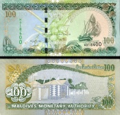 *100 Rufiyaa Maldivy 2013, P22c UNC - Kliknutím na obrázok zatvorte -