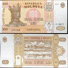 *100 Lei Moldavsko 2013, P15c UNC - Kliknutím na obrázok zatvorte -