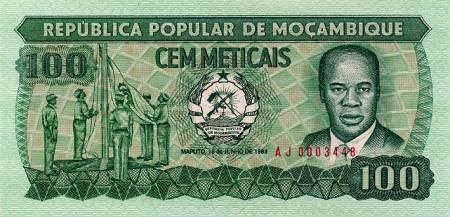 *100 Meticais Mozambik 1989, P130c UNC - Kliknutím na obrázok zatvorte -