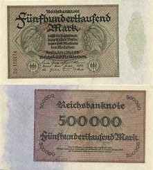 *500 000 Mariek Nemecko 1923, P87c UNC - Kliknutím na obrázok zatvorte -