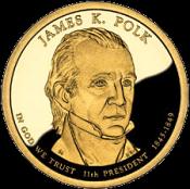 *Prezidentský 1 dolár USA 2009 D, 11. prezident J.K. Polk - Kliknutím na obrázok zatvorte -