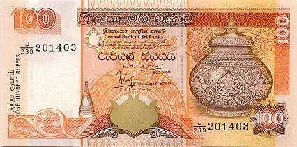 *100 Rupií Srí Lanka 2005, P111d UNC - Kliknutím na obrázok zatvorte -