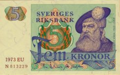 *5 Korún Švédsko 1973, P51c UNC - Kliknutím na obrázok zatvorte -