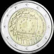 *2 Euro Taliansko 2015, Vlajka EÚ - Kliknutím na obrázok zatvorte -