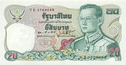 *20 Baht Thajsko 1981, P88 UNC, Rama IX - Kliknutím na obrázok zatvorte -